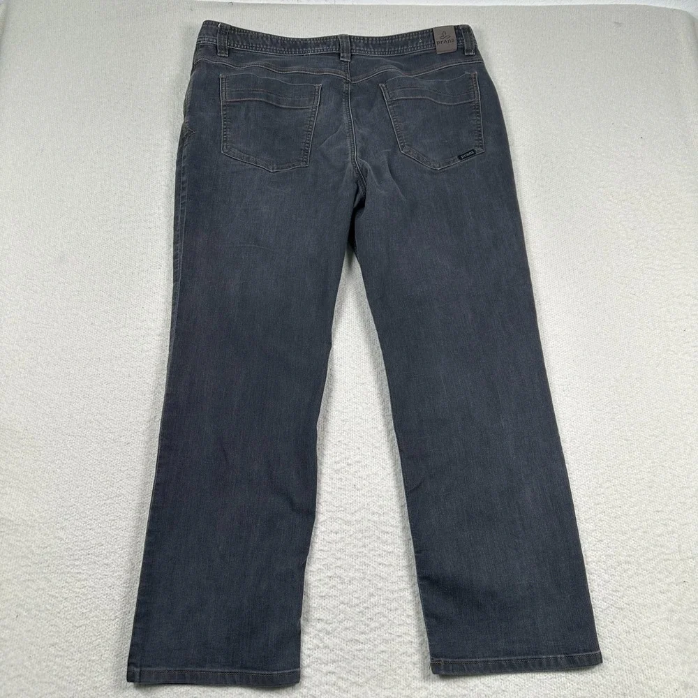 Prana‎ Bridger Jeans Mens 38x29 Slim Fit Straight Stretch Outdoors Hiking Gray